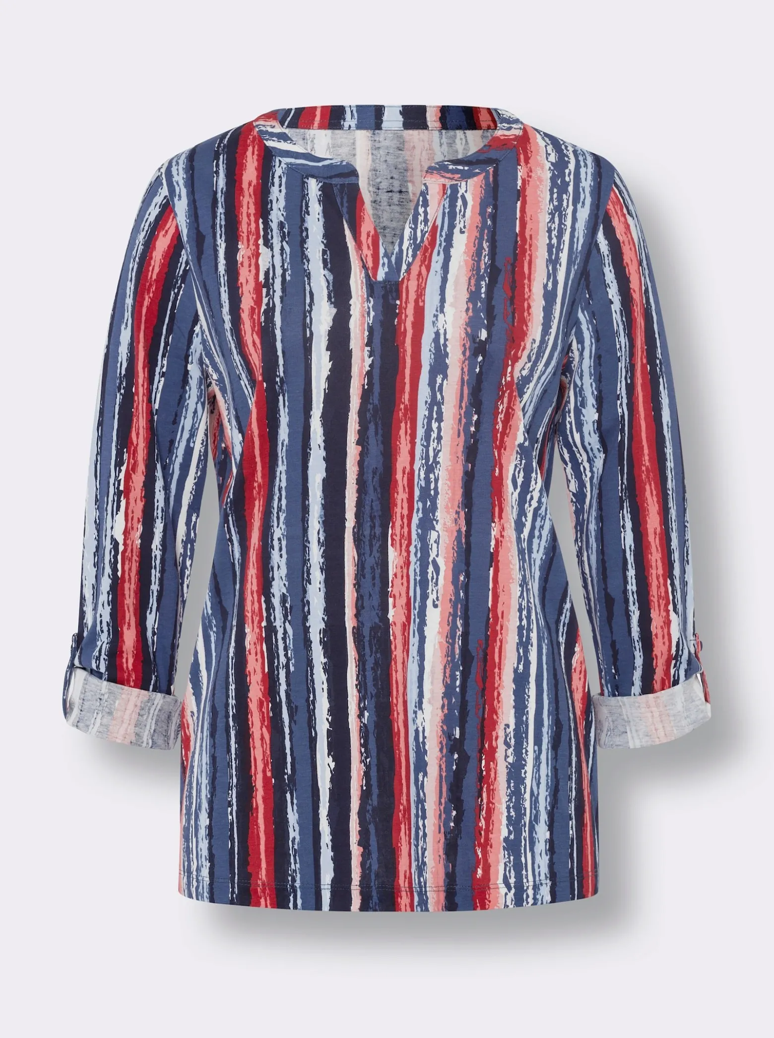 Langarmshirt mit Krempelärmel