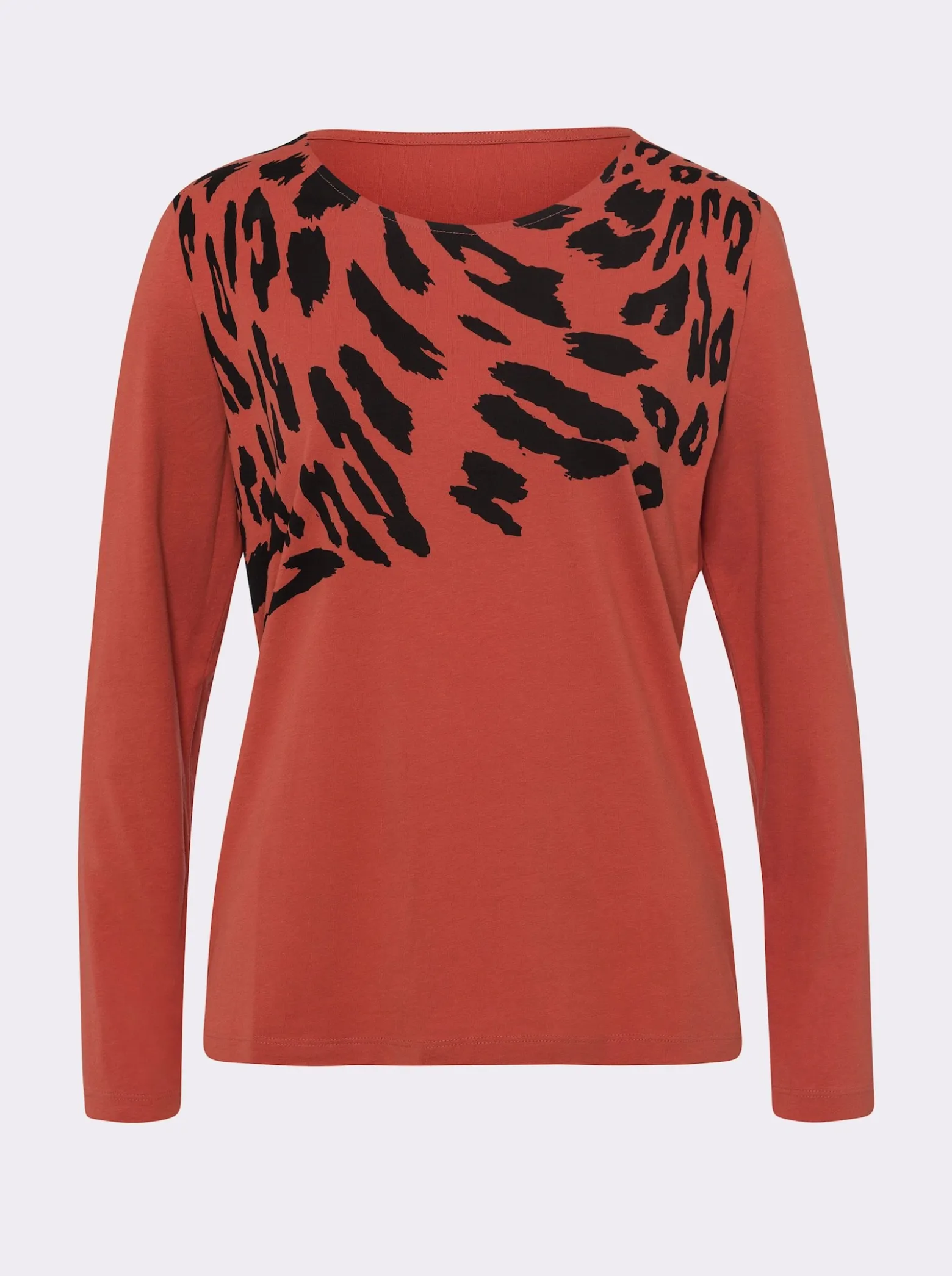 Langarmshirt mit Leo-Druck