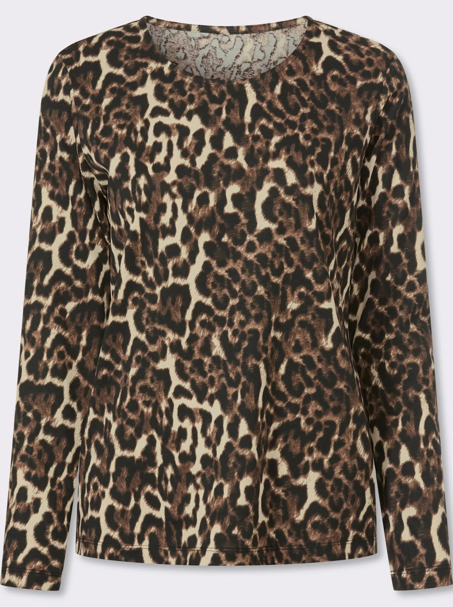 Langarmshirt mit Leo-Muster, Baumwolle
