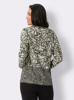 Langarmshirt mit Leo-Print