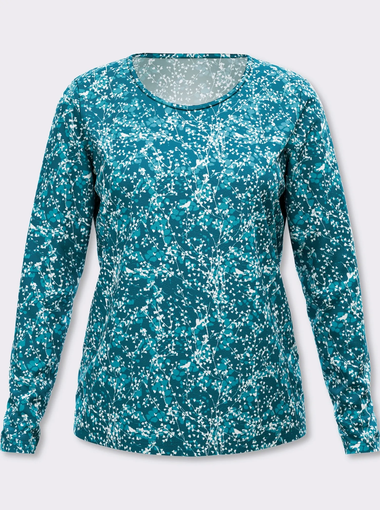 Langarmshirt mit Millefleur-Druck