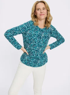Langarmshirt mit Millefleur-Druck