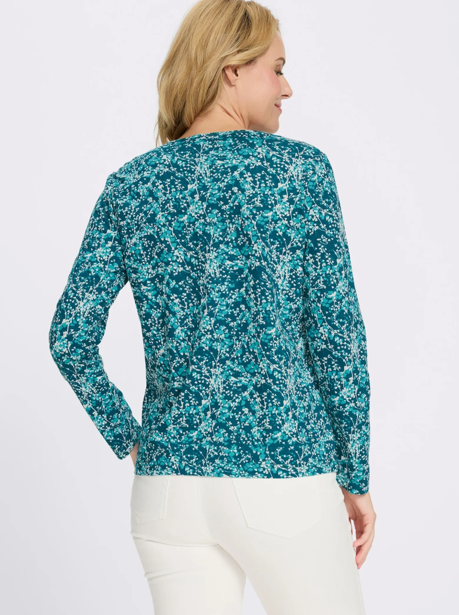 Langarmshirt mit Millefleur-Druck