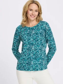 Langarmshirt mit Millefleur-Druck