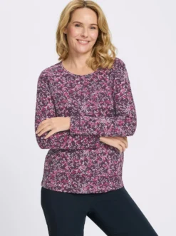 Langarmshirt mit Millefleur-Druck