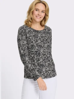 Langarmshirt mit Millefleur-Druck