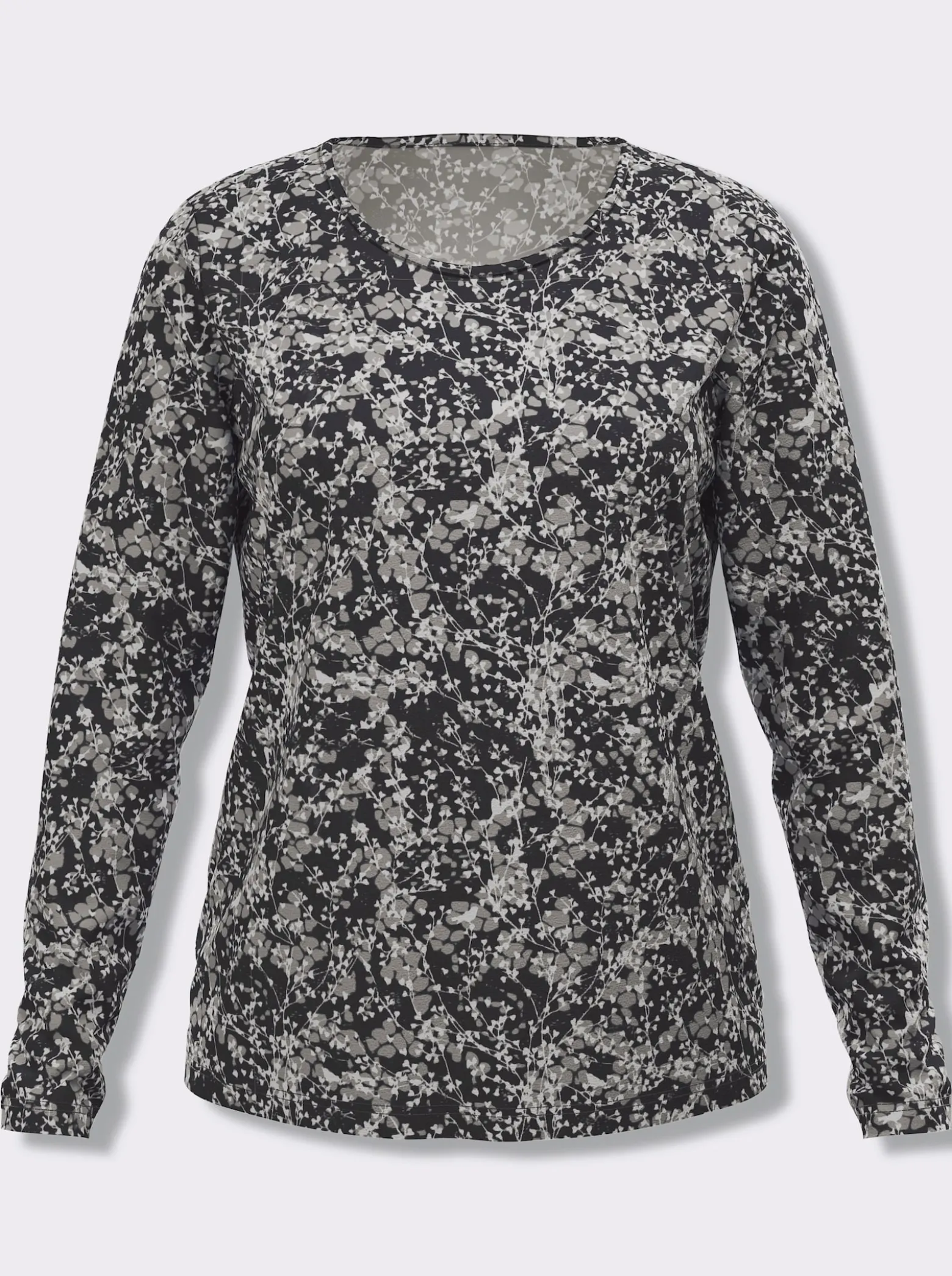 Langarmshirt mit Millefleur-Druck