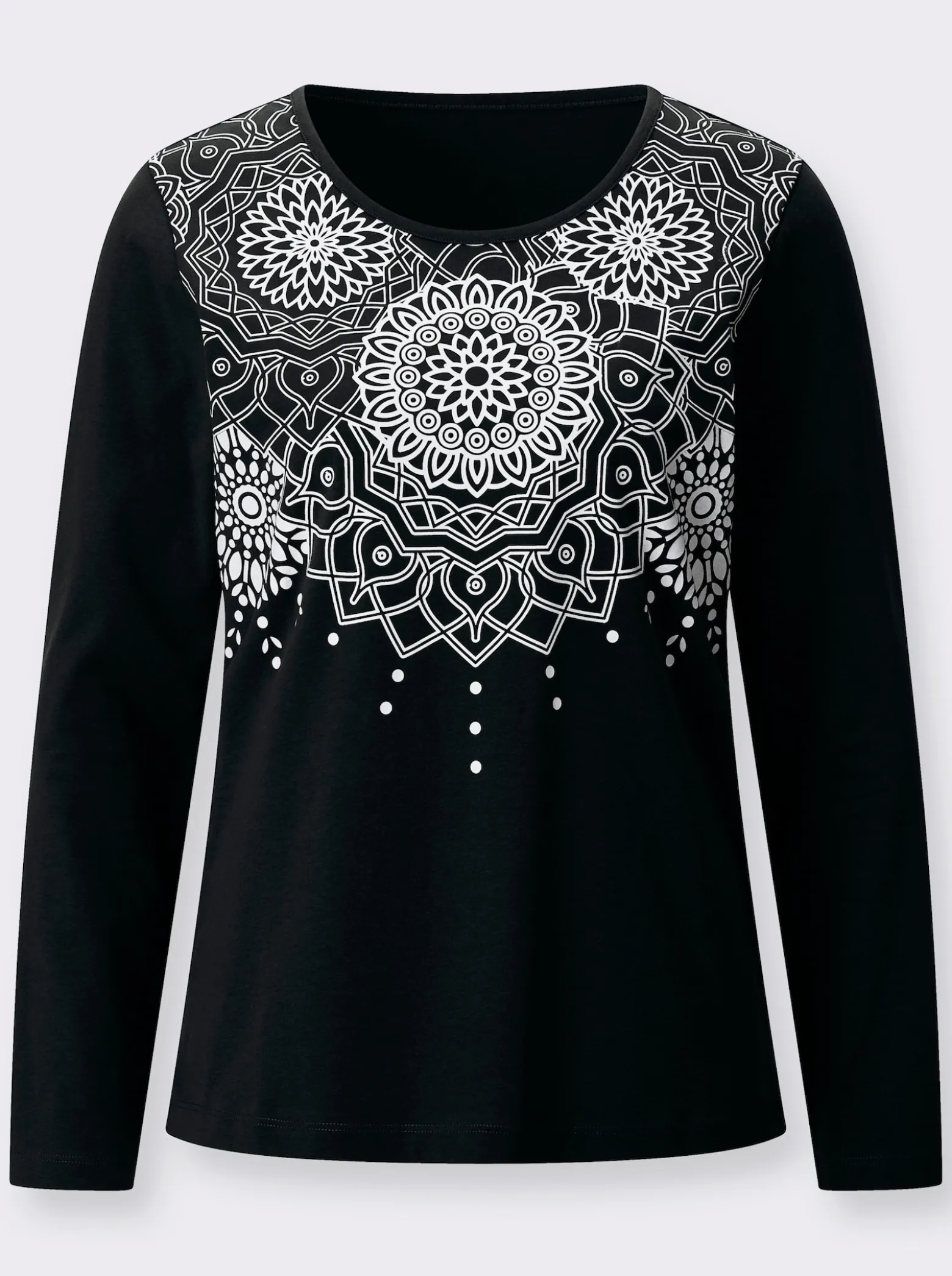 Langarmshirt mit Ornament-Druck