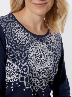 Langarmshirt mit Ornament-Druck