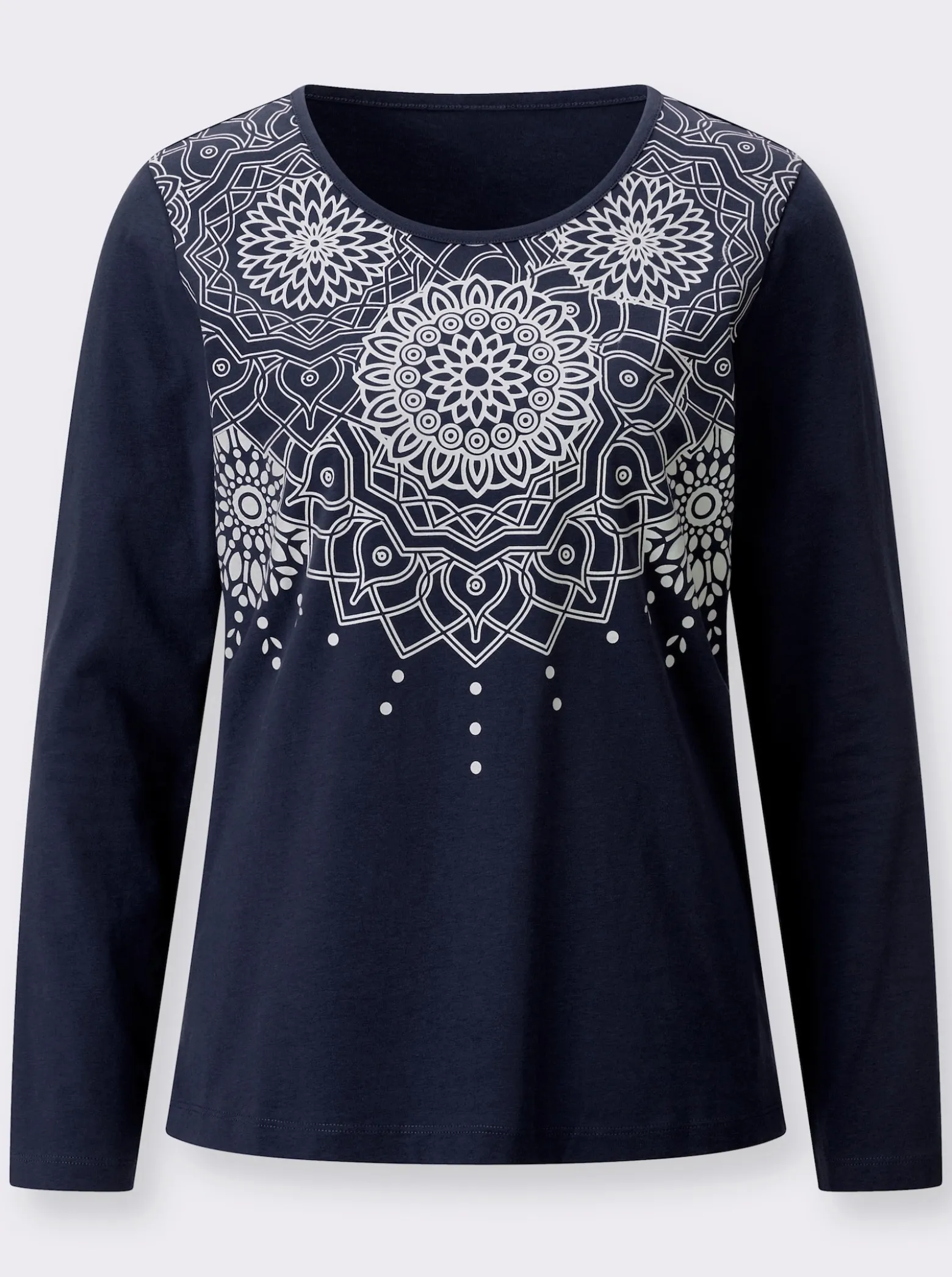 Langarmshirt mit Ornament-Druck