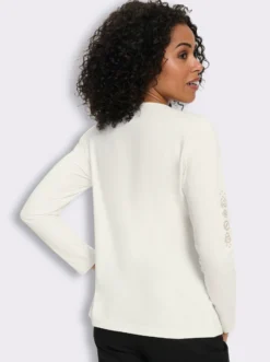 Langarmshirt mit platzierten Print-Motiven