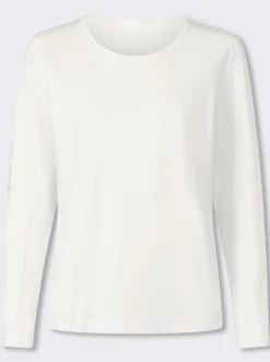 Langarmshirt mit platzierten Print-Motiven