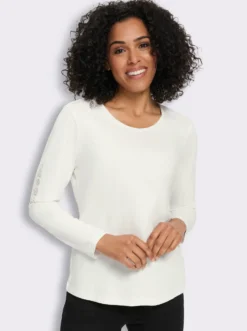 Langarmshirt mit platzierten Print-Motiven