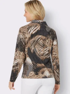 Langarmshirt mit Polokragen