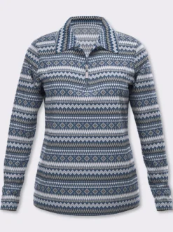 Langarmshirt mit Polokragen