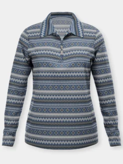Langarmshirt mit Polokragen