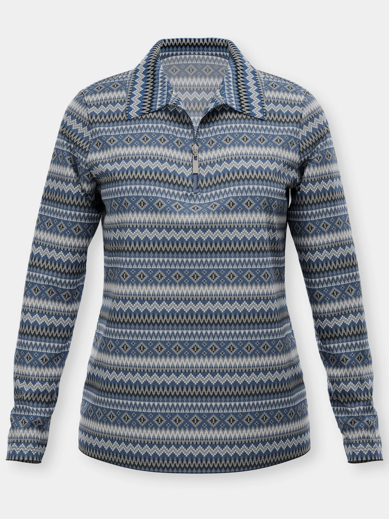 Langarmshirt mit Polokragen
