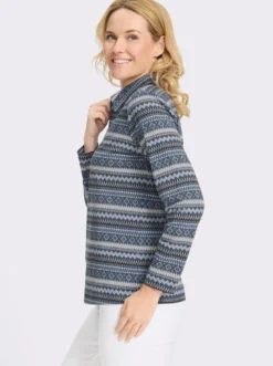 Langarmshirt mit Polokragen