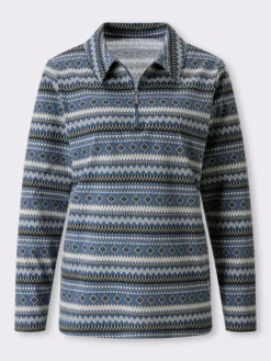 Langarmshirt mit Polokragen