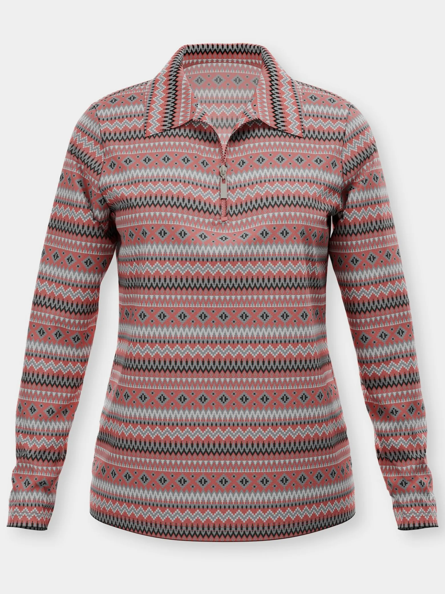 Langarmshirt mit Polokragen