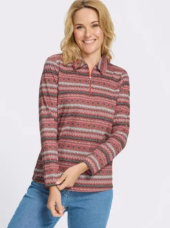 Langarmshirt mit Polokragen