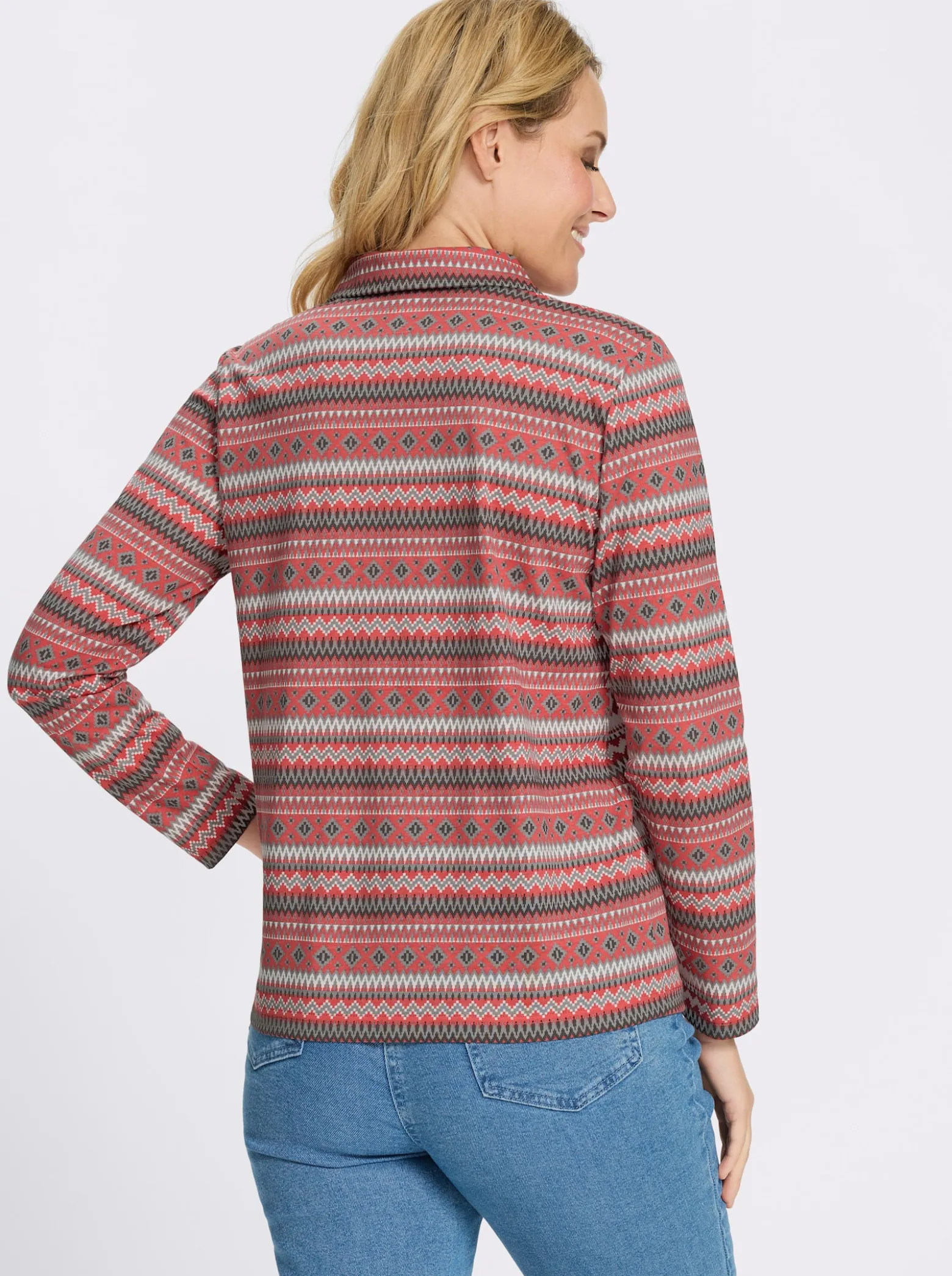 Langarmshirt mit Polokragen