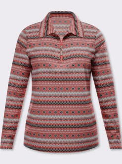 Langarmshirt mit Polokragen