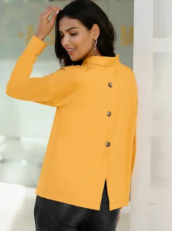 Langarmshirt mit Rückenschlitz