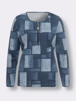 Langarmshirt mit Reißverschluss