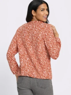 Langarmshirt mit Rüschen am Ausschnitt