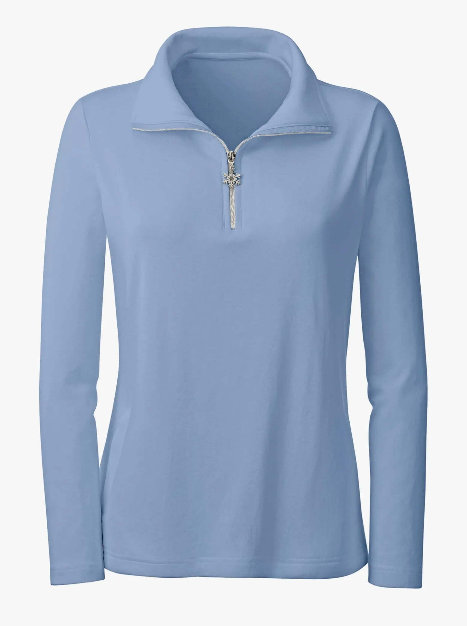 Langarmshirt mit Schneeflocken-Anhänger