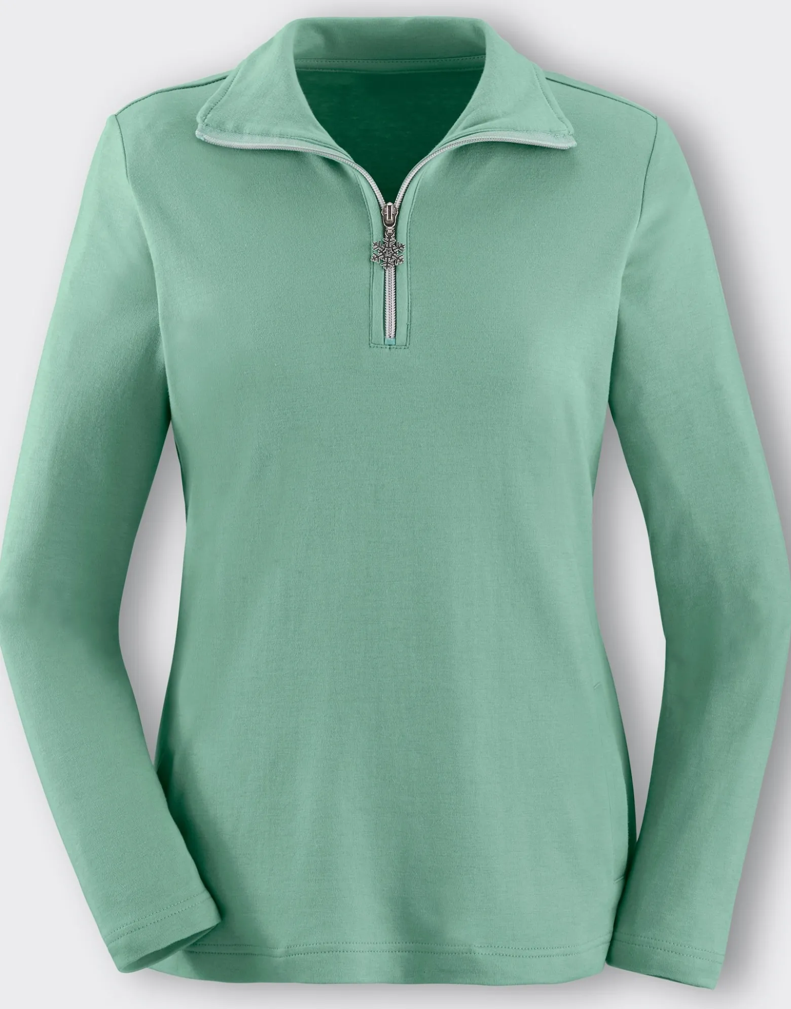 Langarmshirt mit Schneeflocken-Anhänger