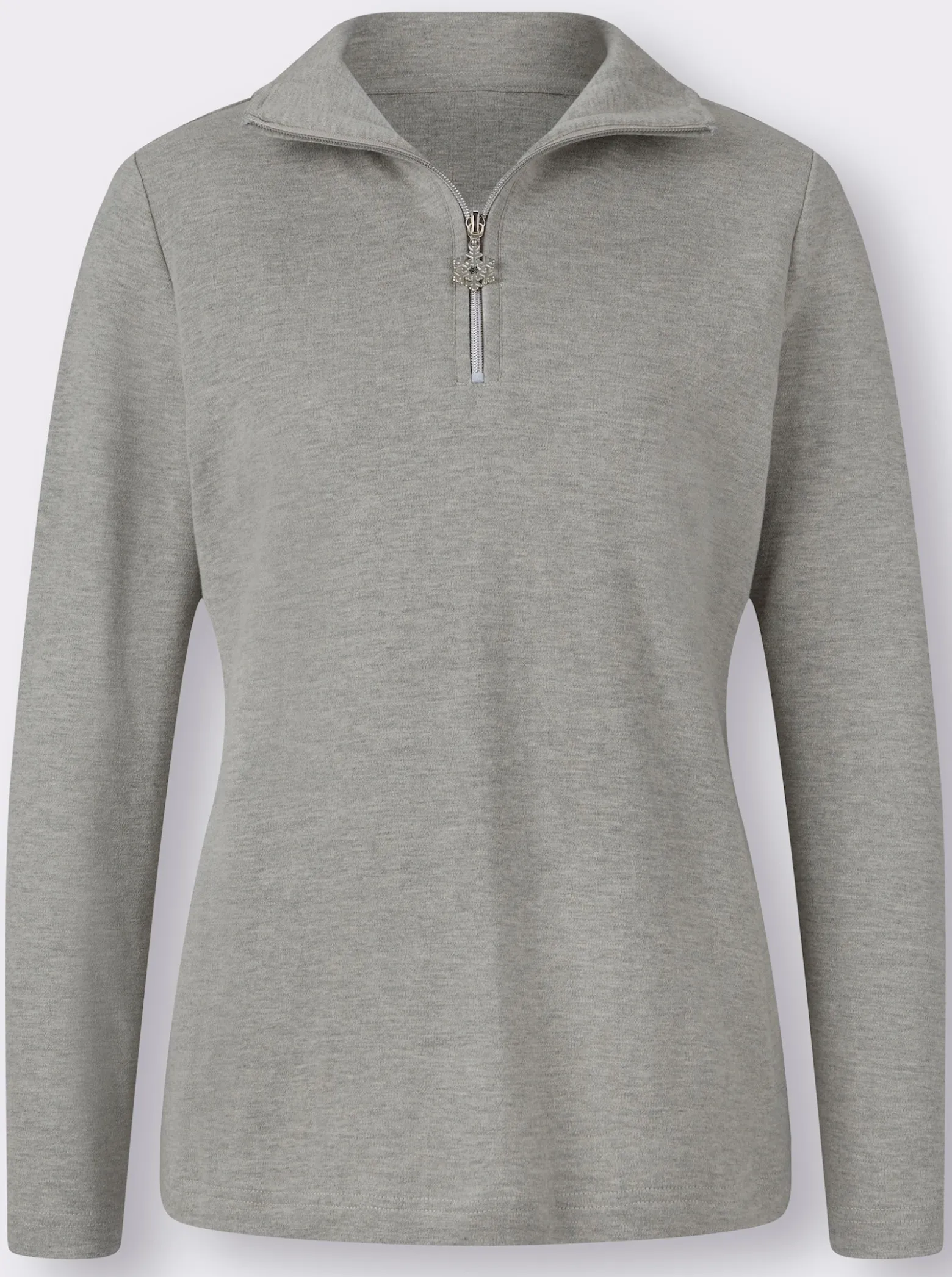 Langarmshirt mit Schneeflocken-Anhänger
