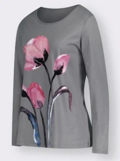 Langarmshirt mit Seitenschlitzen