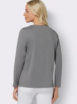 Langarmshirt mit Seitenschlitzen