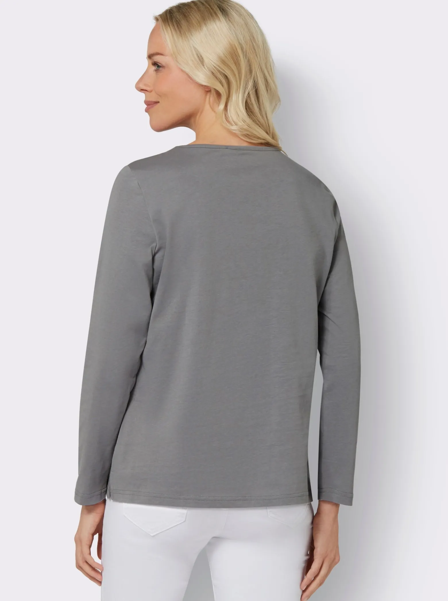 Langarmshirt mit Seitenschlitzen
