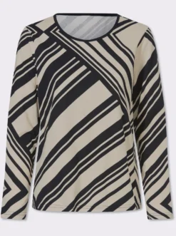 Langarmshirt mit Streifenmuster