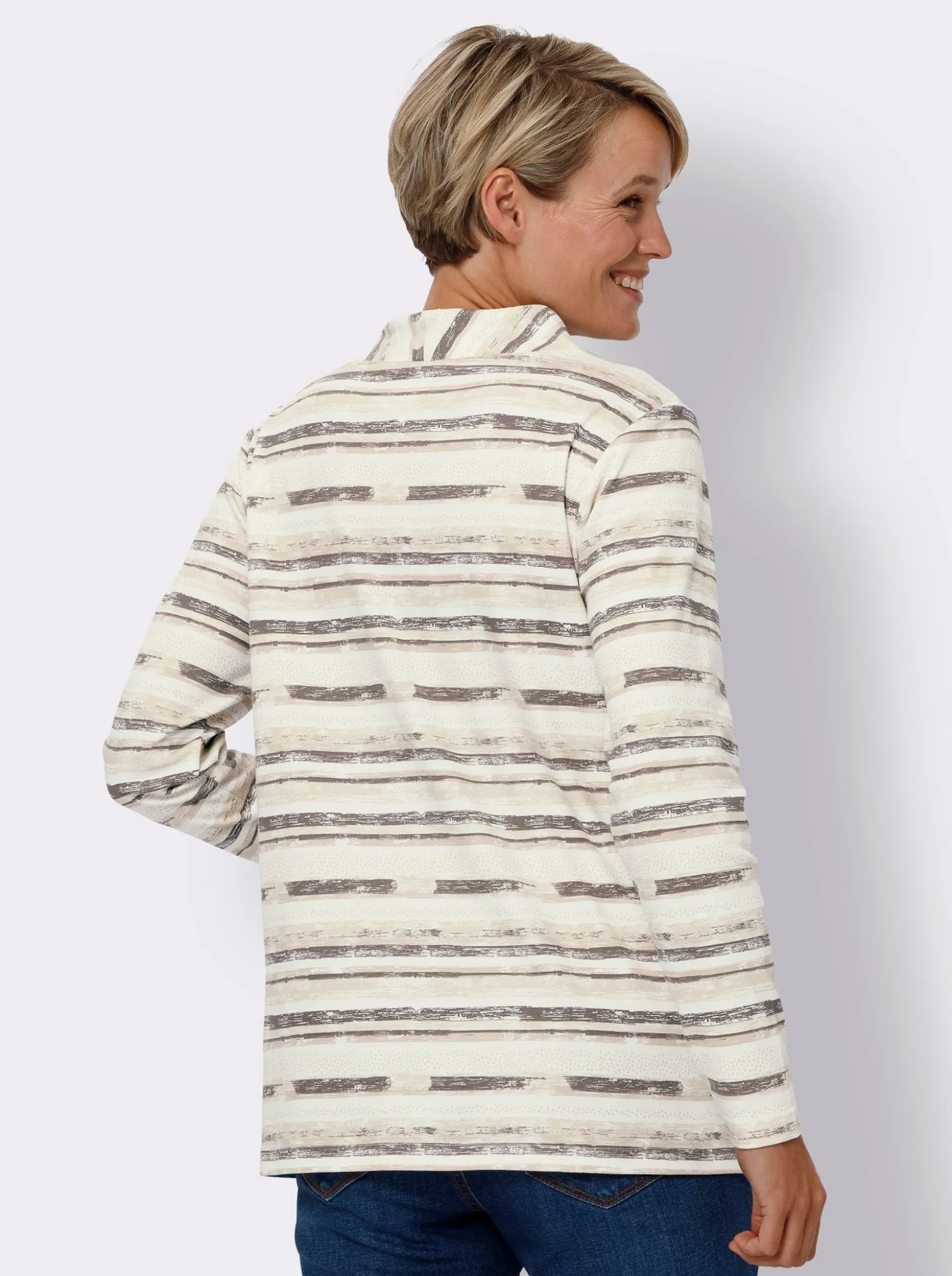 Langarmshirt mit Streifenmuster