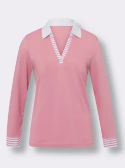 Langarmshirt mit Streifenpartien