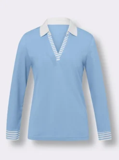 Langarmshirt mit Streifenpartien