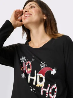Langarmshirt mit Weihnachts-Motiv