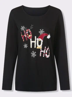 Langarmshirt mit Weihnachts-Motiv