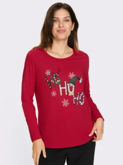 Langarmshirt mit Weihnachts-Motiv