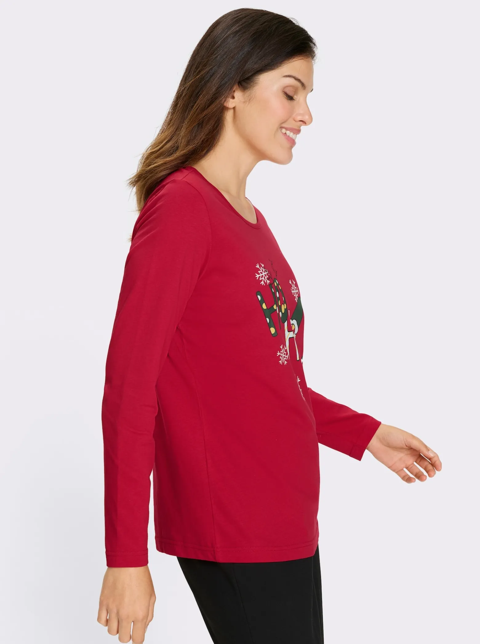 Langarmshirt mit Weihnachts-Motiv