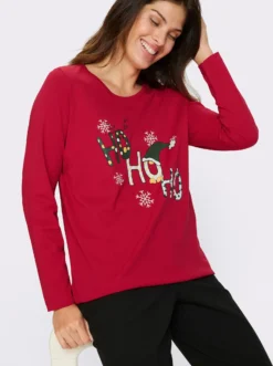 Langarmshirt mit Weihnachts-Motiv