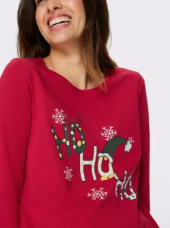 Langarmshirt mit Weihnachts-Motiv