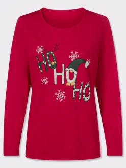 Langarmshirt mit Weihnachts-Motiv