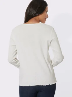 Langarmshirt mit Wellen-Saum