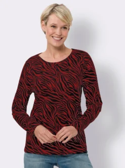 Langarmshirt mit Zebra-Muster