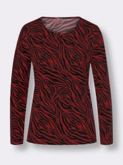 Langarmshirt mit Zebra-Muster